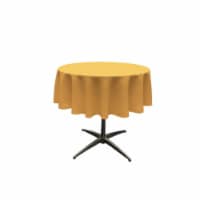 LA Linen TCpop58R-GoldP14 Polyester Poplin Tablecloth, Gold - 58 in. Round