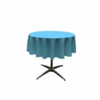 LA Linen TCpop58R-TurquoiseDrkP52 Polyester Poplin Tablecloth, Dark Turquoise - 58 in. Round