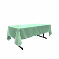 LA Linen TCpop60x126-MintP44 Polyester Poplin Rectangular Tablecloth, Mint - 60 x 126 in.