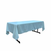 LA Linen TCpop60x126-TurquoiseLgtP40 Polyester Poplin Rectangular Tablecloth, Light Turquoise