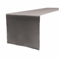 LA Linen TCpop14x108-GrayDrkP12 Polyester Poplin Table Runner, Dark Gray - 14 x 108 in.