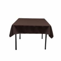 LA Linen TCpop52x52-BrownP22 Polyester Poplin Square Tablecloth, Brown - 52 x 52 in.