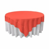 LA Linen TCpop72x72-CoralP55 Polyester Poplin Square Tablecloth, Coral - 72 x 72 in.