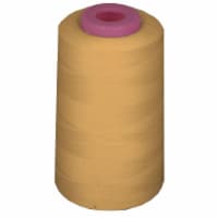 LA Linen ThreadGold100 6000 Yards 100 Percent Polyester Cone Serger Thread, Gold - A100