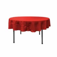 LA Linen TCpop72R-RedP98 Polyester Poplin Tablecloth, Red - 72 in. Round