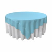 LA Linen TCpop90x90-TurquoiseLgtP40 Polyester Poplin Square Tablecloth, Light Turquoise - 90