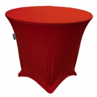LA Linen TCSpandex36Rx30H-RedX98 Round Spandex Tablecloth, Red - 36 x 30 in.