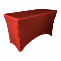 LA Linen TCSpandex48x24x30-RedX98 Rectangular Spandex Tablecloth, Red - 48 x 24 x 30 in.