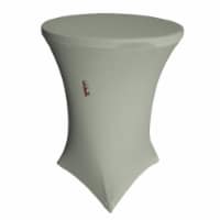 LA Linen TCSpandex32Rx42H-GrayLightX41 Round Spandex Cover for Cocktail Highboy Table, Light