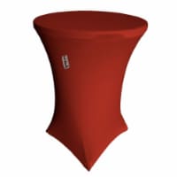 LA Linen TCSpandex32Rx42H-RedX98 Round Spandex Cover for Cocktail Highboy Table, Red - 32 & 4