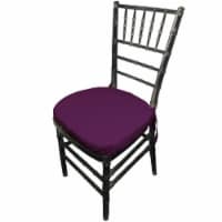 LA Linen PopChiavaryPadCover-Pk4-PurpleP23 Polyester Chair Cushion Cover, Purple- 4 pack
