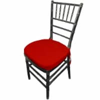 LA Linen PopChiavaryPadCover-Pk4-RedP98 Polyester Chair Cushion Cover, Red - 4 pack