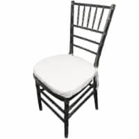 LA Linen PopChiavaryPadCover-Pk4-WhiteP11 Polyester Chair Cushion Cover, White- 4 pack