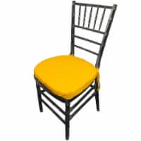 LA Linen PopChiavaryPadCover-Pk4-YellowDrkP47 Polyester Cover, Yellow- 4 pack