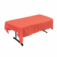 LA Linen TCpop60x90-CoralP55 Polyester Poplin Rectangular Tablecloth, Coral - 60 x 90 in.