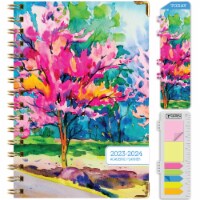 Global Printed Products Hardcover Academic Year 23-24 Planner (Watercolor Tree)