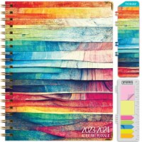 Global Printed Products Hardcover Academic Year 23-24 Planner (Rainbow Oak)