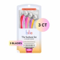 Billie 3-Blade Disposable Razors for Women with Easy Glide Aloe Shave Soap The Sunburst Set Perspective: Main