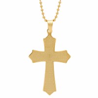 18kt Gold Plated Our Father Lords Prayer Cross Pendant