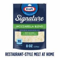 Kraft Signature Restaurant Style Melt Mozzarella Blend Shredded Cheese 8 oz Perspective: Main