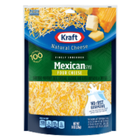 Kraft Mexican Style Four Cheese Finely Shredded Natural Cheese Perspective: Main