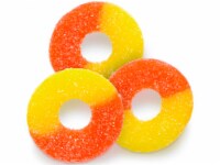 Gummi Peach Rings 2 pounds bulk gummy candy gummy rings 120 pieces of candy