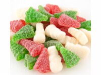 Sanded Gummi Christmas Trees and Snowmen