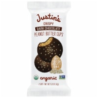 Justin's Organic Crispy Dark Chocolate Peanut Butter Cups 1.32 oz Perspective: Main