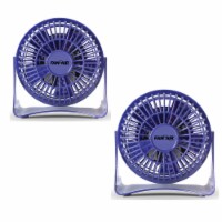 FanFair 2-PACK 4 Inch Personal Desk Fan, Blue