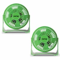 FanFair 2-PACK 4 Inch Personal Desk Fan, Green