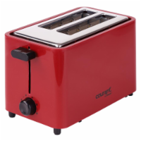 Courant 2-Slice Toaster Cool Touch with Wide Slots, Crumb Tray & Cancel Function, Red Perspective: Main