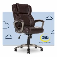 Serta Garret Ergonomic Executive Office Chair Bonded Leather Brown
