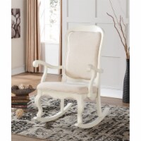 Sharan Rocking Chair, White- Saltoro Sherpi
