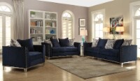 Phaedra - Sofa w/5 Pillows Blue Fabric