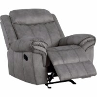 Acme Furniture 55027 Zubaida Glider Recliner, Gray Velvet