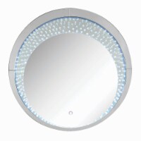 ACME Furniture 97590 39 x 3 x 39 in. Nysa LED Wall Decor, Mirrored & Faux Crystals