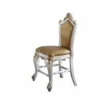 Counter Height Chair (Set-2), Antique Pearl & Butterscotch PU