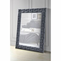 Accent Floor Mirror, Gray Velvet