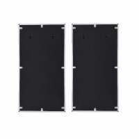 Wall Accent Mirror (Set-2), Mirrored, Natural Oak & Chrome