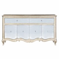 62206 Server - Mirrored & Antique Champagne Finish