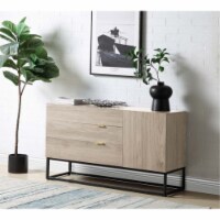 AC00791 - Console Table, Rustic Oak & Black Finish - Walden
