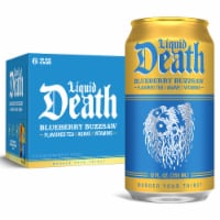 Liquid Death, Blueberry Buzzsaw Iced Tea, Blueberry Flavored Black Tea Perspective: Main