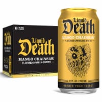 Liquid Death, Mango Chainsaw, Mango-Flavored Sparkling Water Perspective: Main