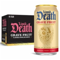 Liquid Death, Grave Fruit, Grapefruit-Flavored Sparkling Water Perspective: Main