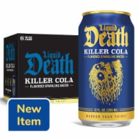 Liquid Death Killer Cola Soda-Flavored Sparkling Water Cans Perspective: Main