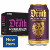 Liquid Death Doctor Death Soda Flavored Sparkling Water Cans Perspective: Main