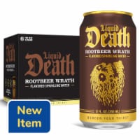 Liquid Death Rootbeer Wrath Sparkling Water Cans Perspective: Main