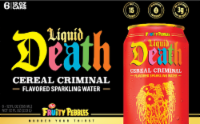 Liquid Death Cereal Criminal Soda-Flavored Sparkling Water Perspective: Main