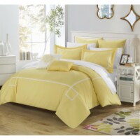 Chic Home Wilma - 7 Piece Embroidered Comforter Set Yellow Queen