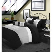 Sebastian 10-Piece Complete Bed in a Bag Bedding with Bed Sheet Set, Comforter Set, and